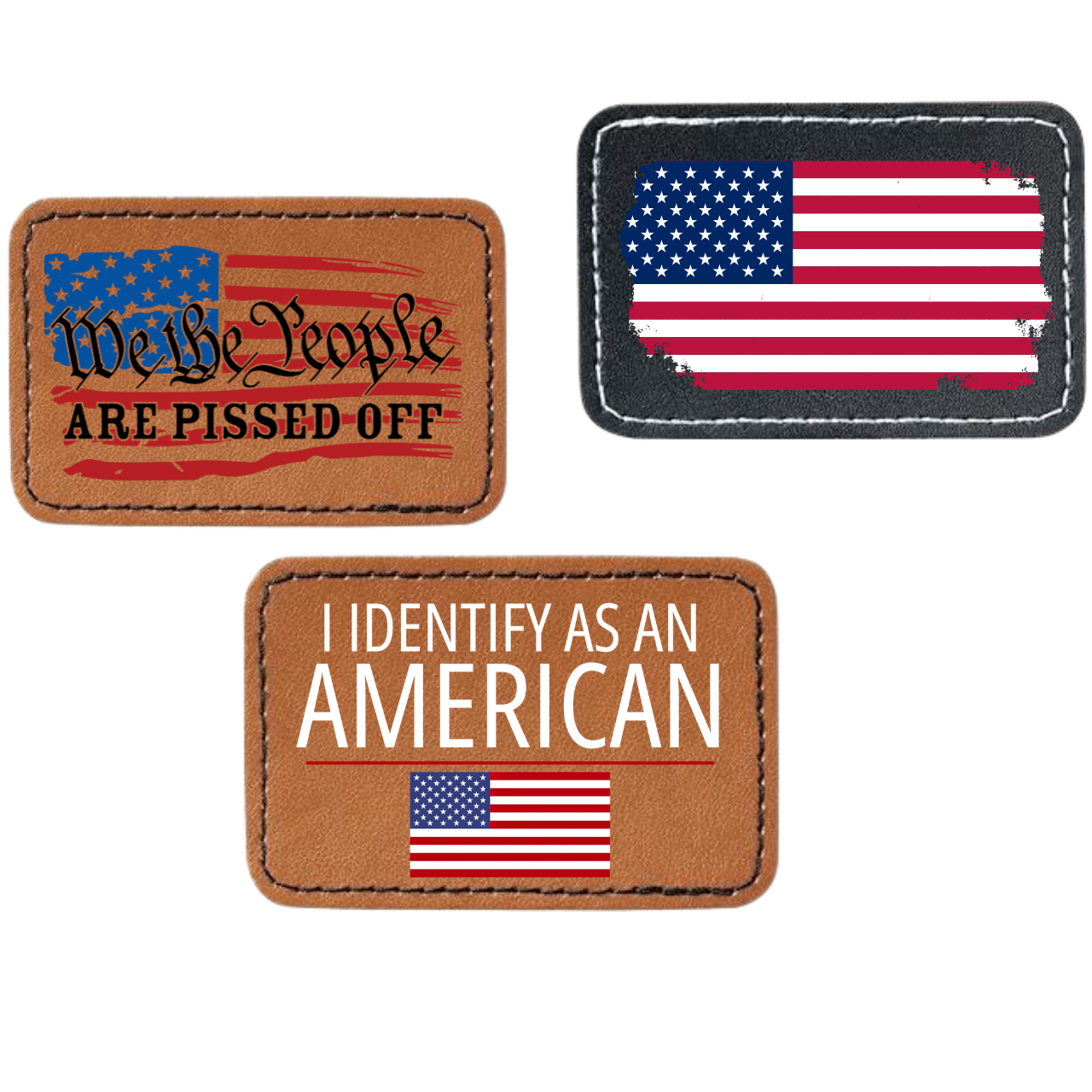 Custom UV Printed Leather Hat Patch