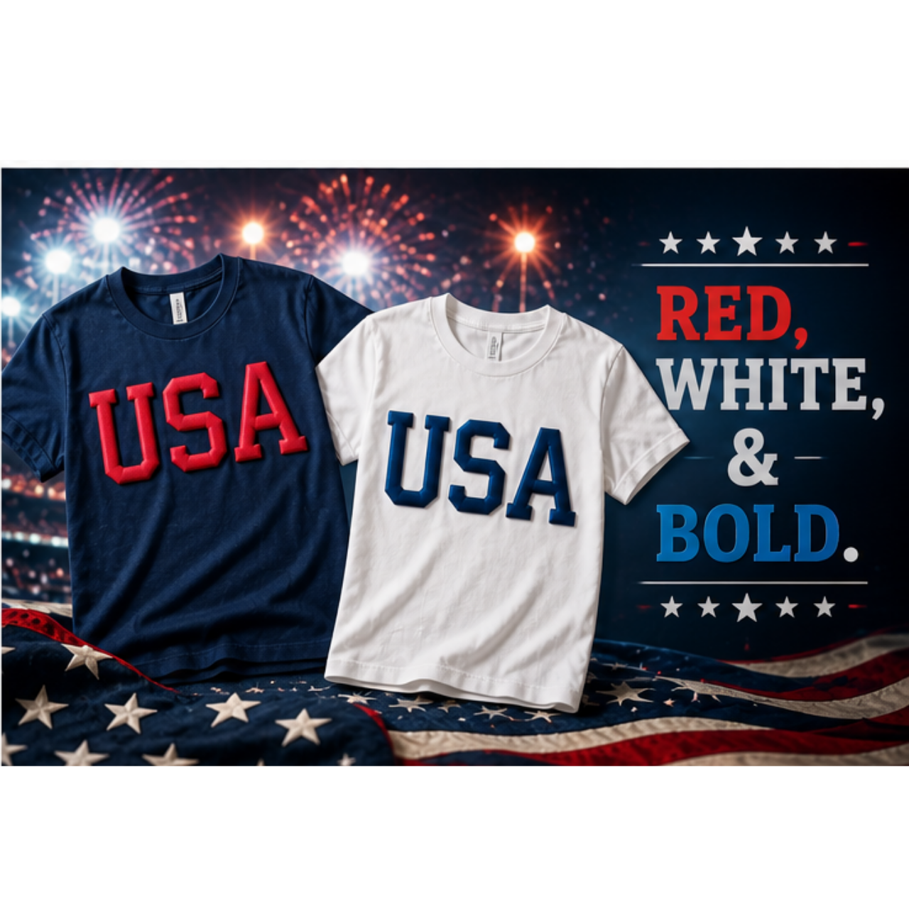 USA Puff Vinyl Heat Transfer