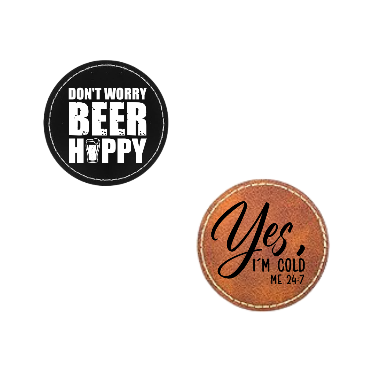 Custom UV Printed Leather Hat Patch