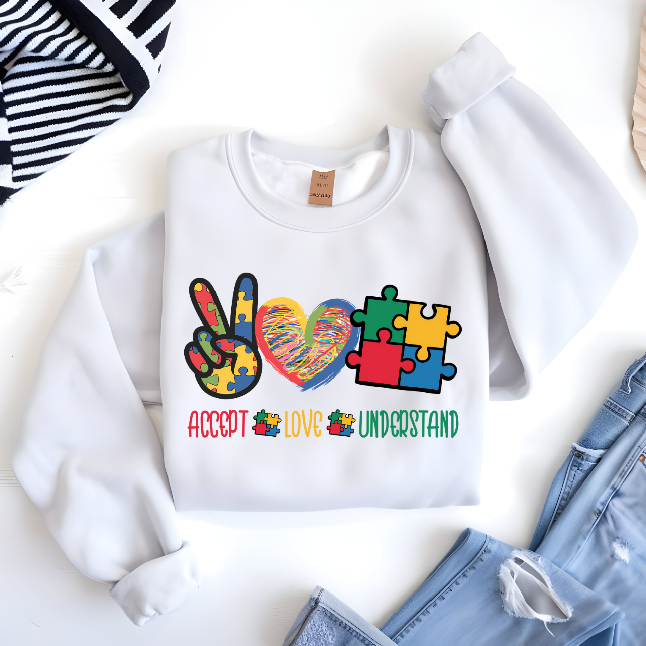 Accept Love Understand (Scribble Heart)