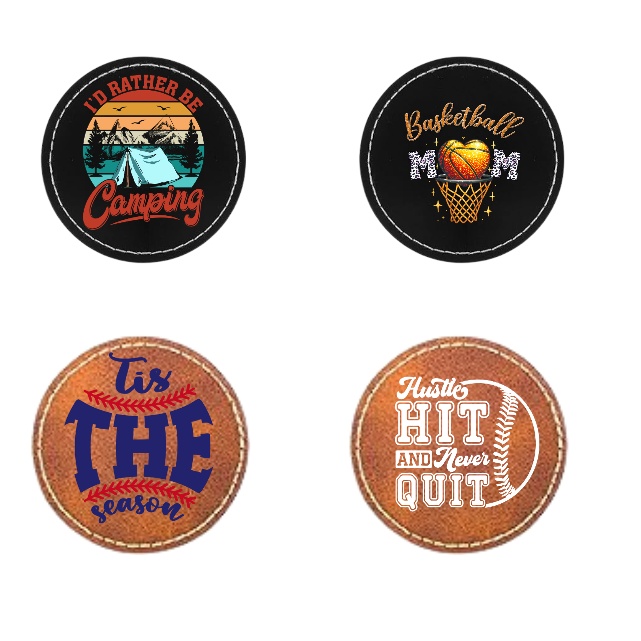 Custom UV Printed Leather Hat Patch