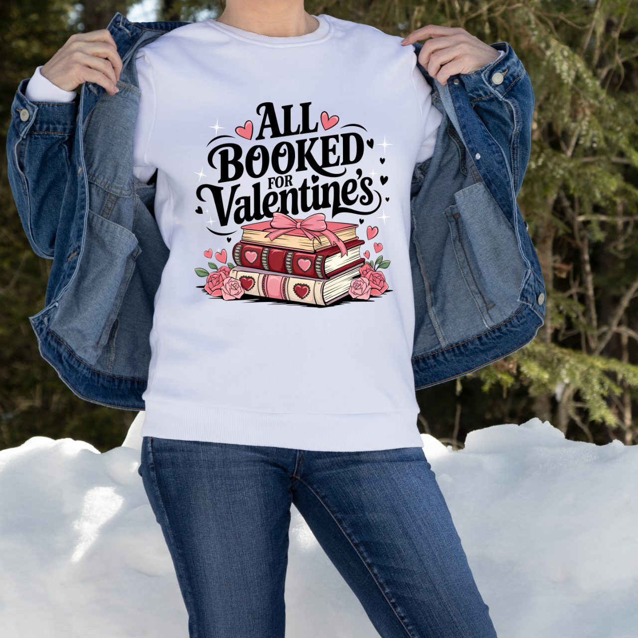 All Booked For Valentines Day Black Font