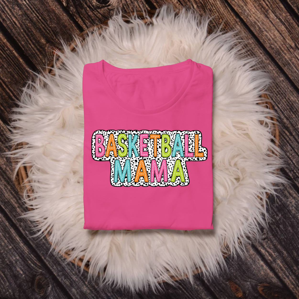 Basketball Mom/Mama Bright Dalmation