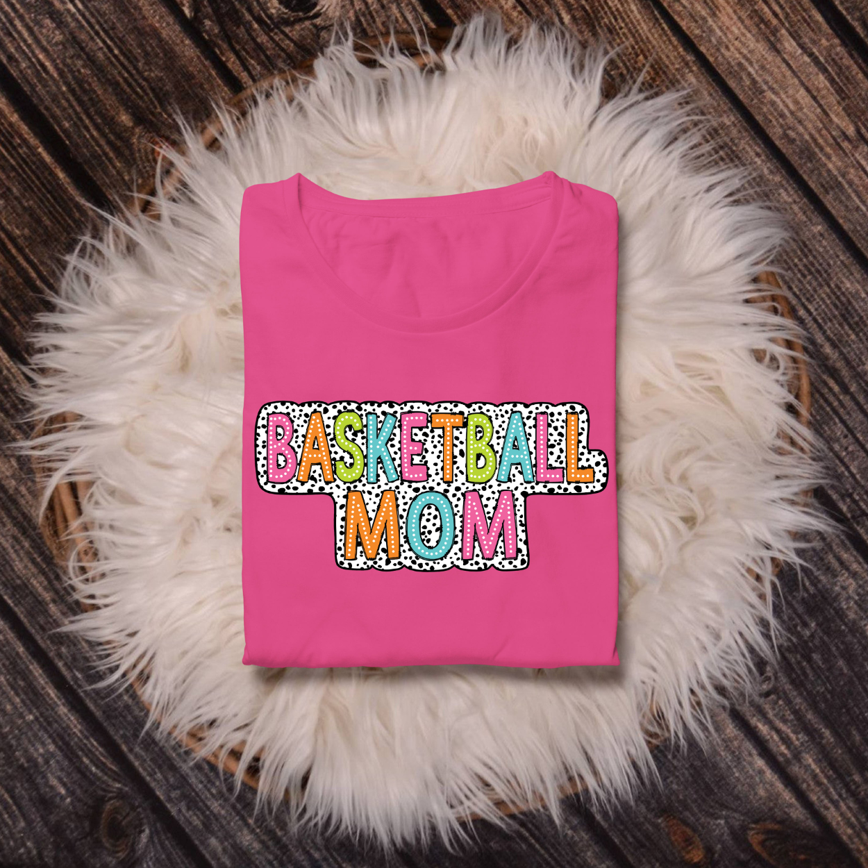 Basketball Mom/Mama Bright Dalmation