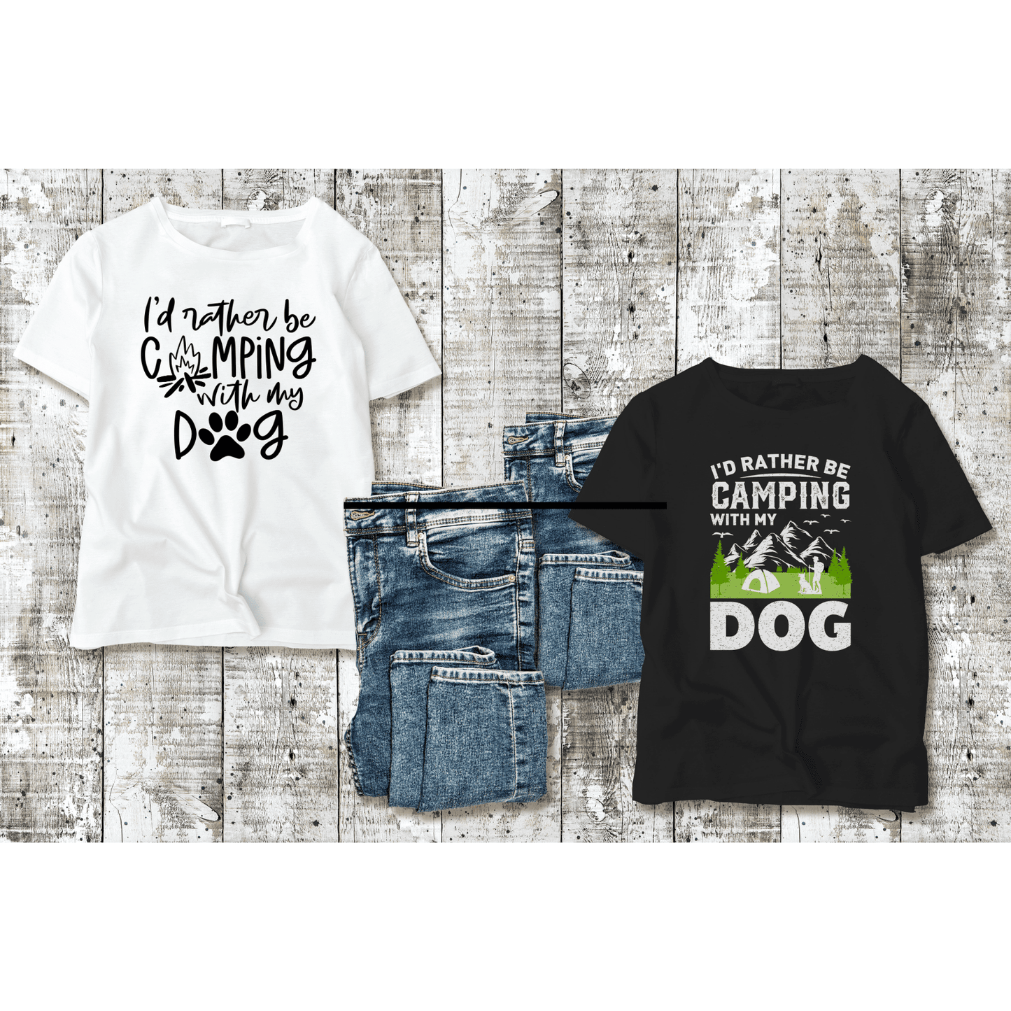 Camping With My Dogs Full Color