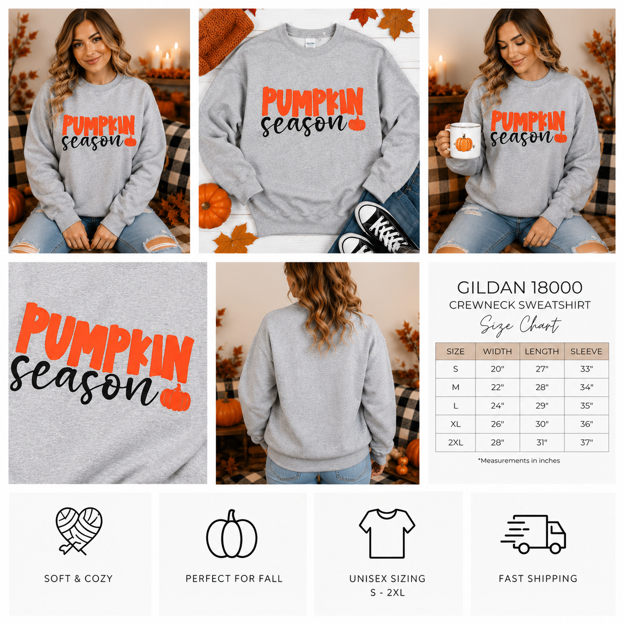 Pumpkin Season T-Shirt Or Crewneck Sweatshirt
