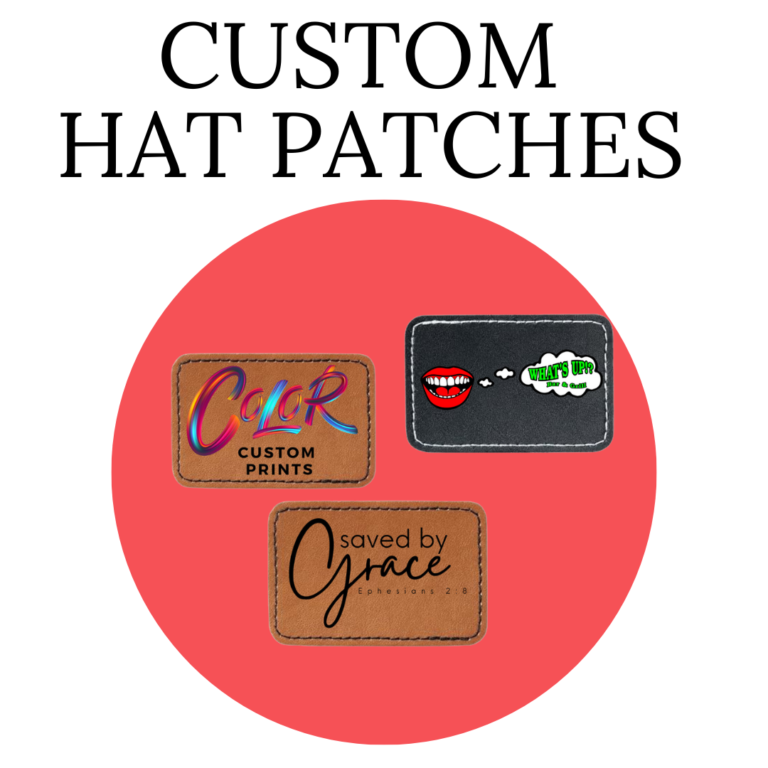 Custom UV Printed Leather Hat Patch