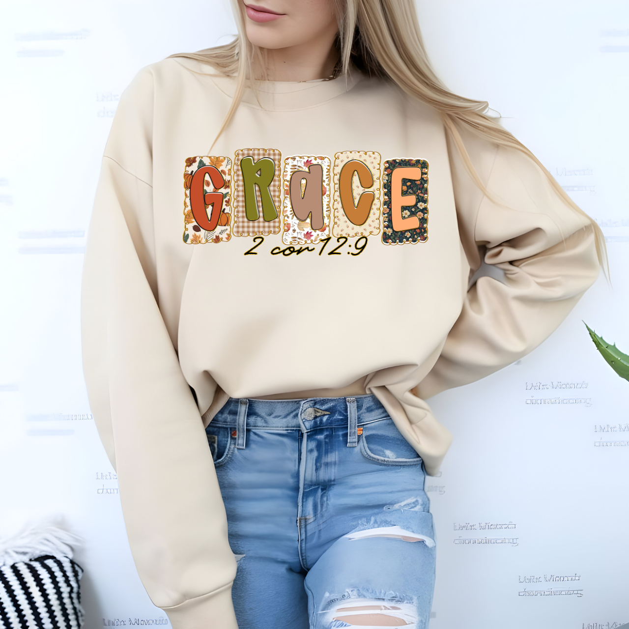 Believe, Pray, Joy And Grace Preppy Christian Designs