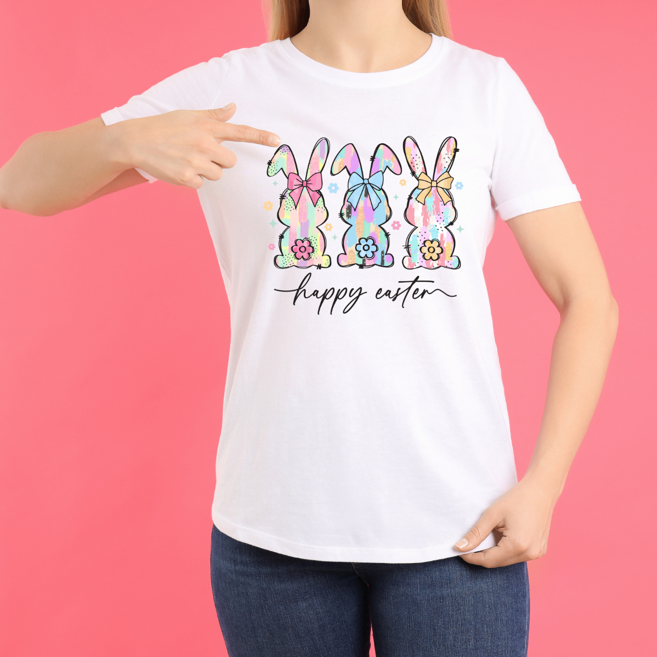 Happy Easter 3 Bunnies