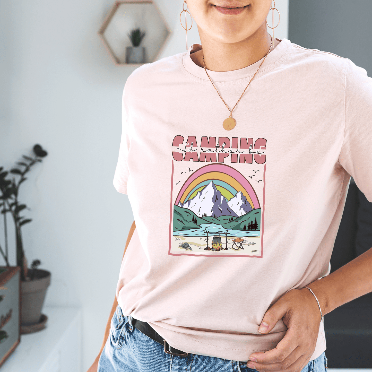 Pink I'd rather be camping