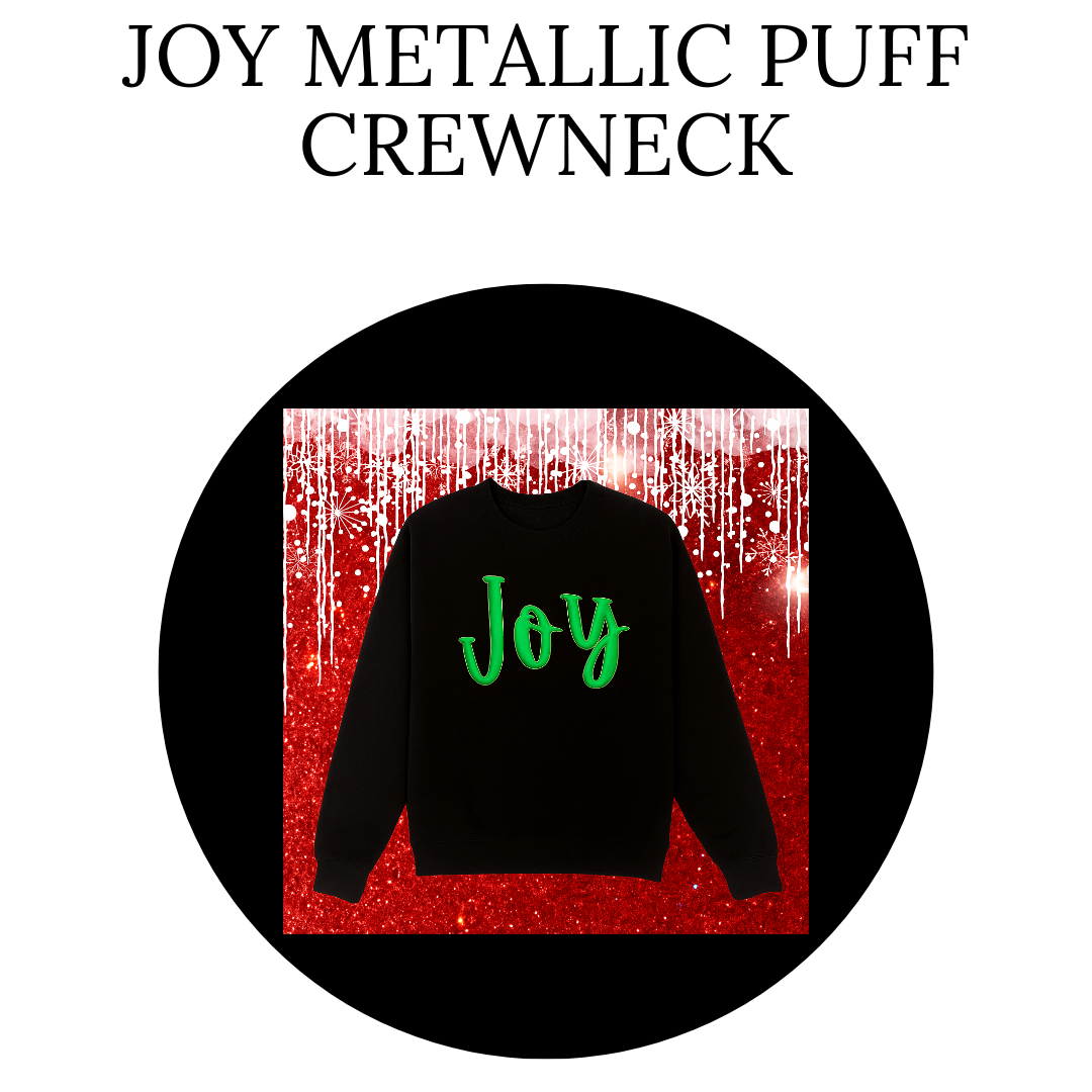 Joy Metallic Puff Crewneck Sweatshirt