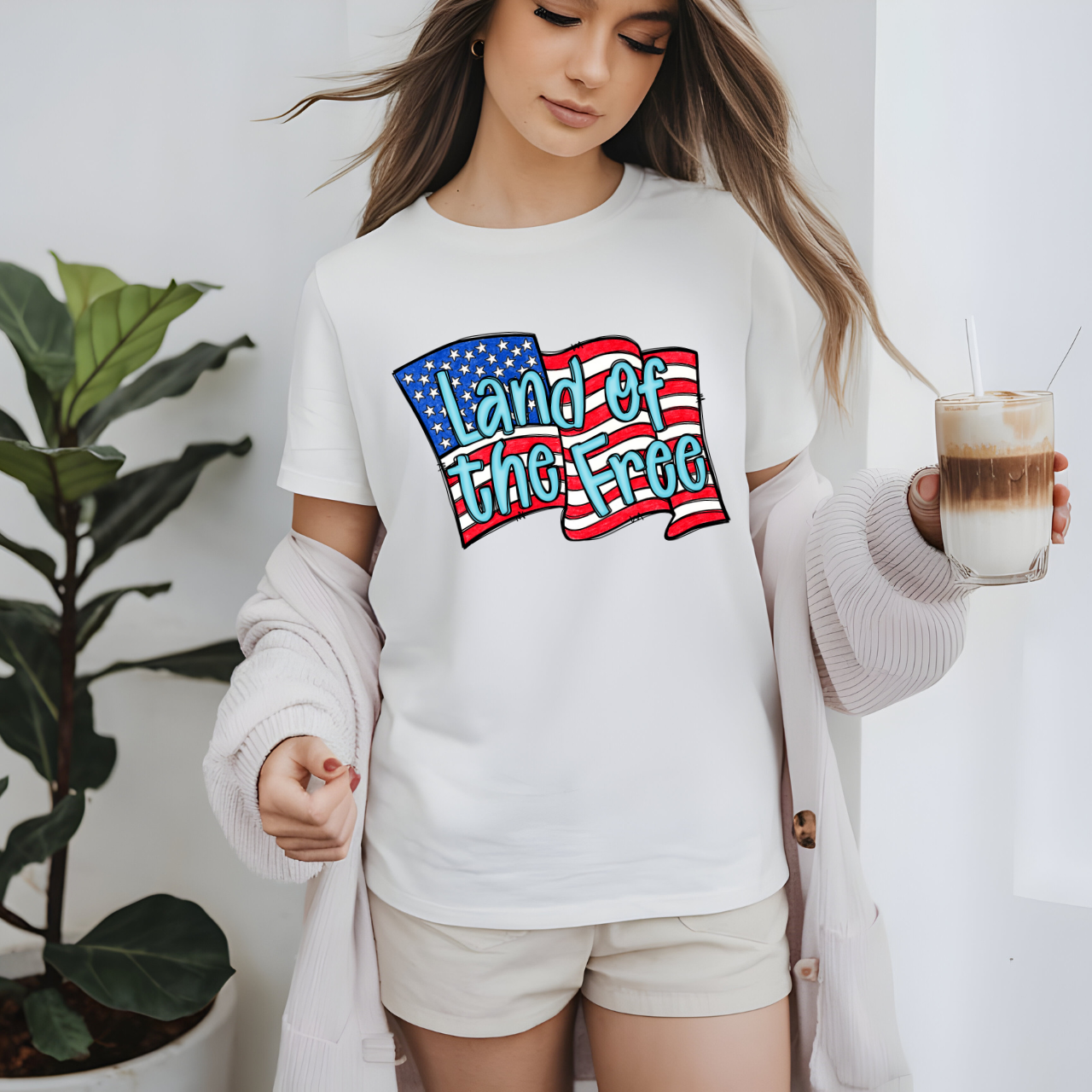 Land Of The Free With Flag