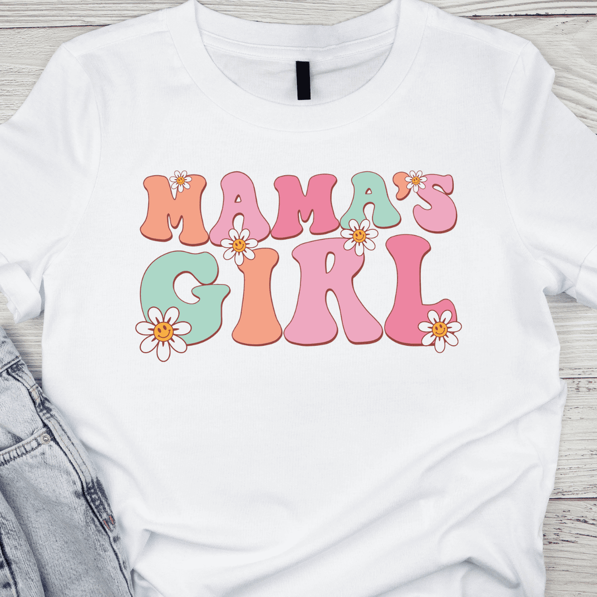 Mama's Girl With White Daisies