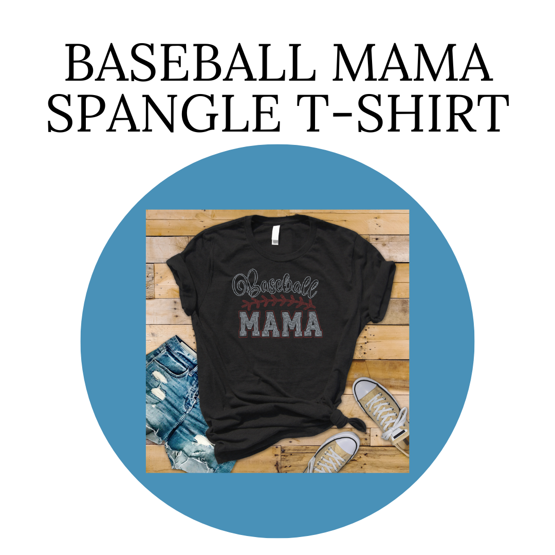 Baseball Mama Spangle T-Shirt