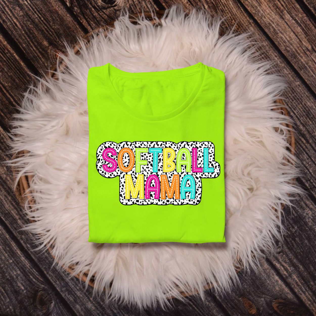 Softball Mom/Mama Bright Dalmation