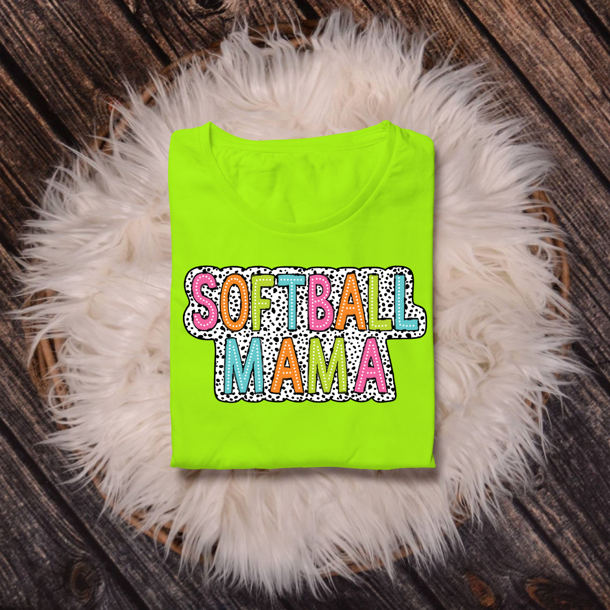 Softball Mom/Mama Bright Dalmation