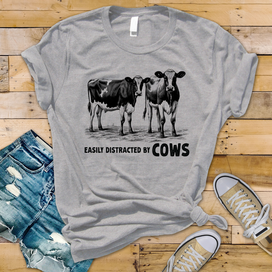Easily Distracted By Cows T-Shirt