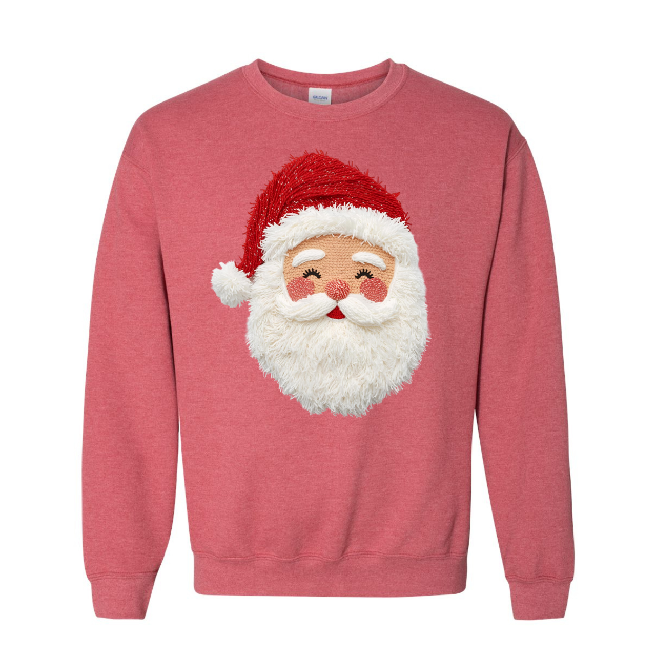 Santa Faux Yarn Crewneck Sweatshirt