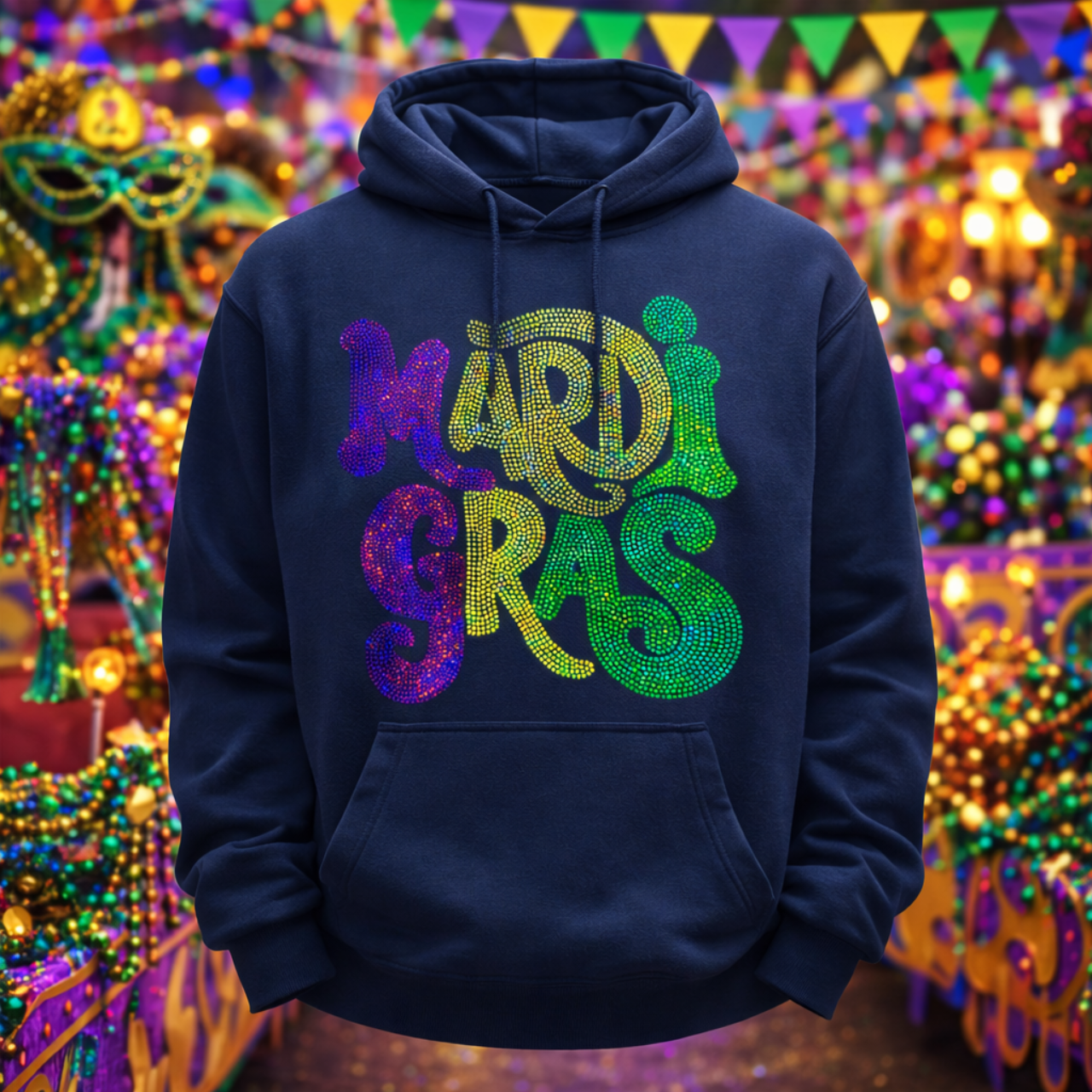 Mard Gras Script Tee or Hoodie