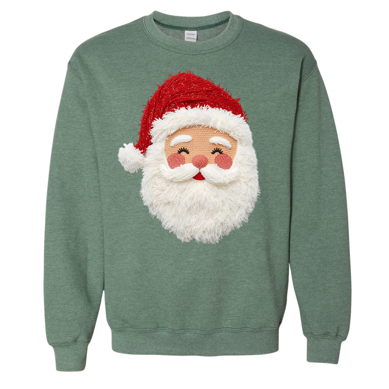 Santa Faux Yarn Crewneck Sweatshirt