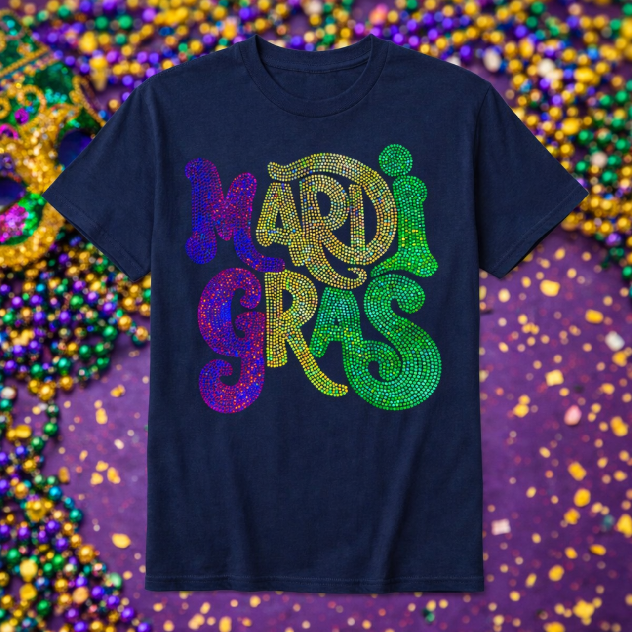 Mard Gras Script Tee or Hoodie