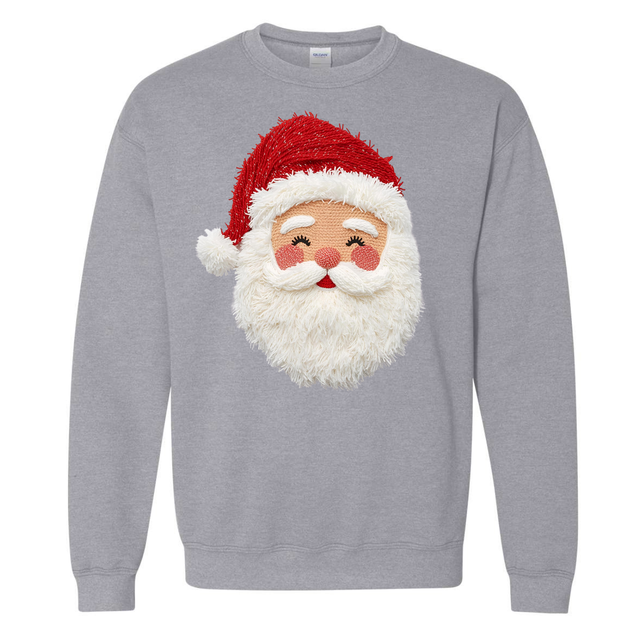 Santa Faux Yarn Crewneck Sweatshirt