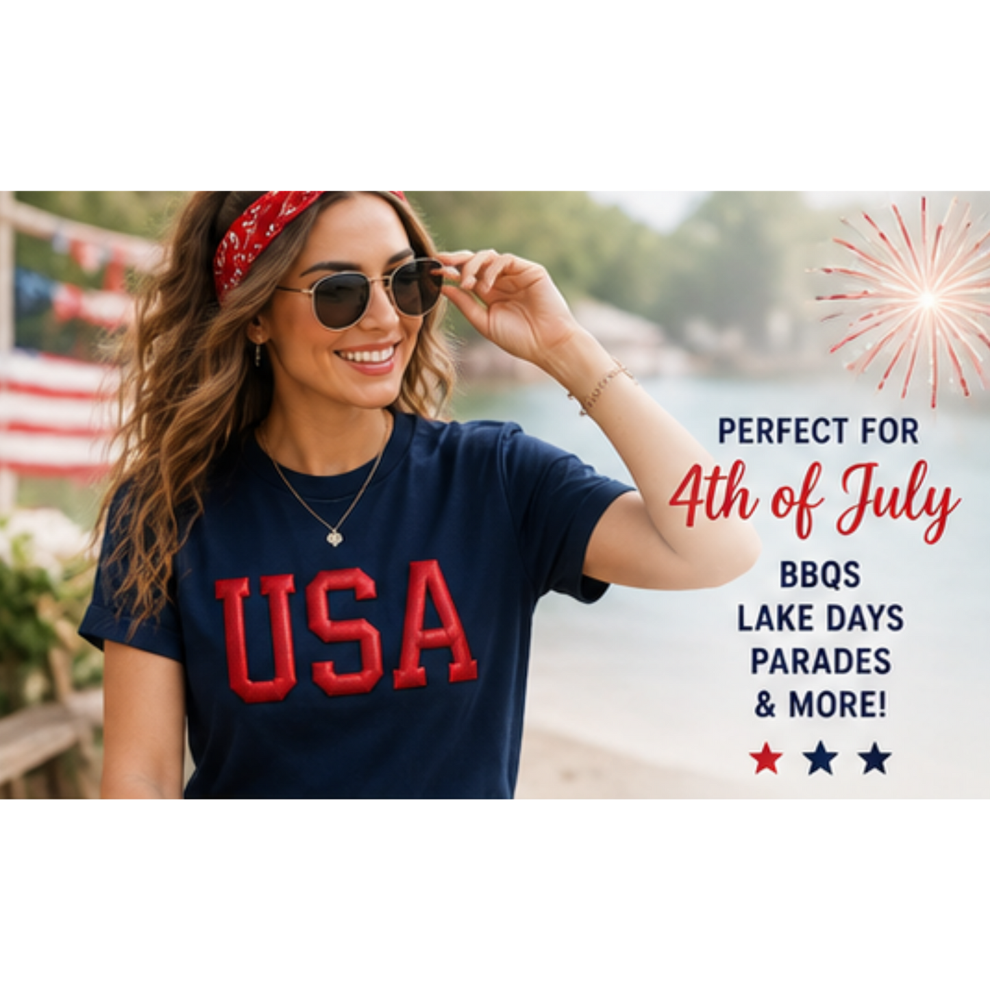 USA Puff Vinyl T-Shirt