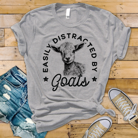 Easily Distracted By Goats T-Shirt