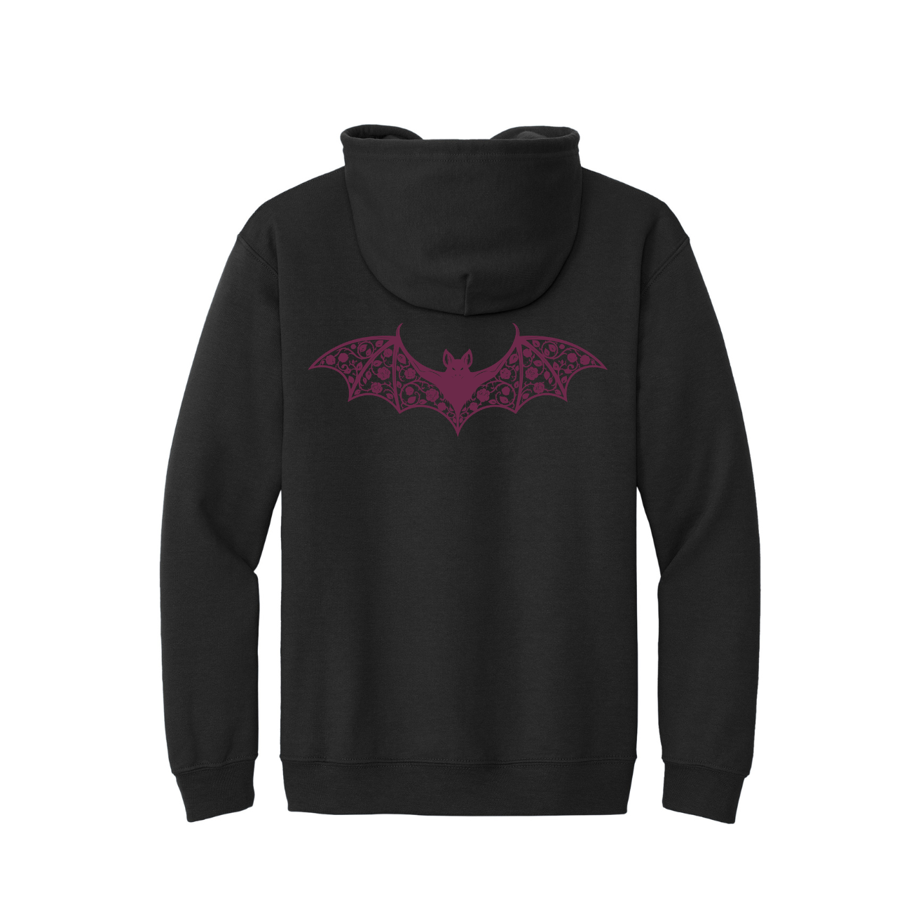 Floral Bat Zip Up Hoodie