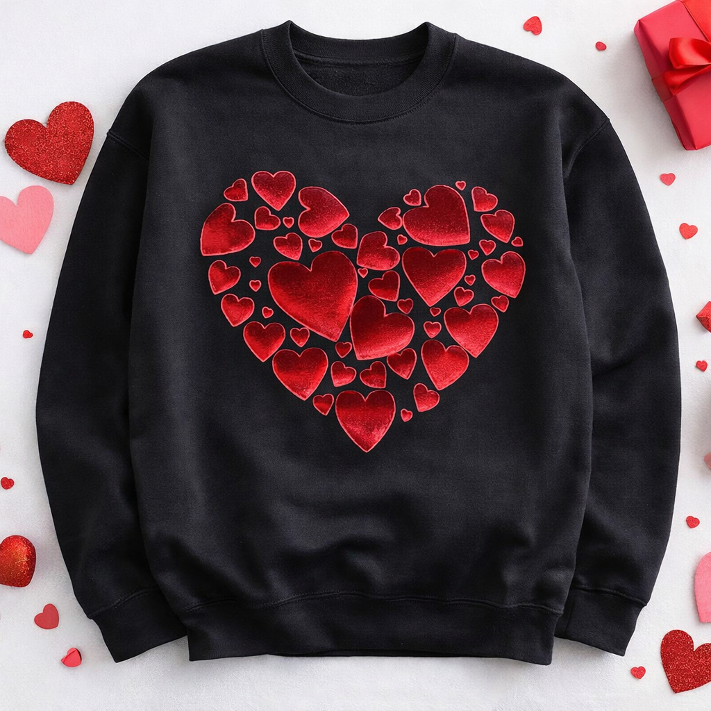Hearts In Heart Crewneck Or Hoodie
