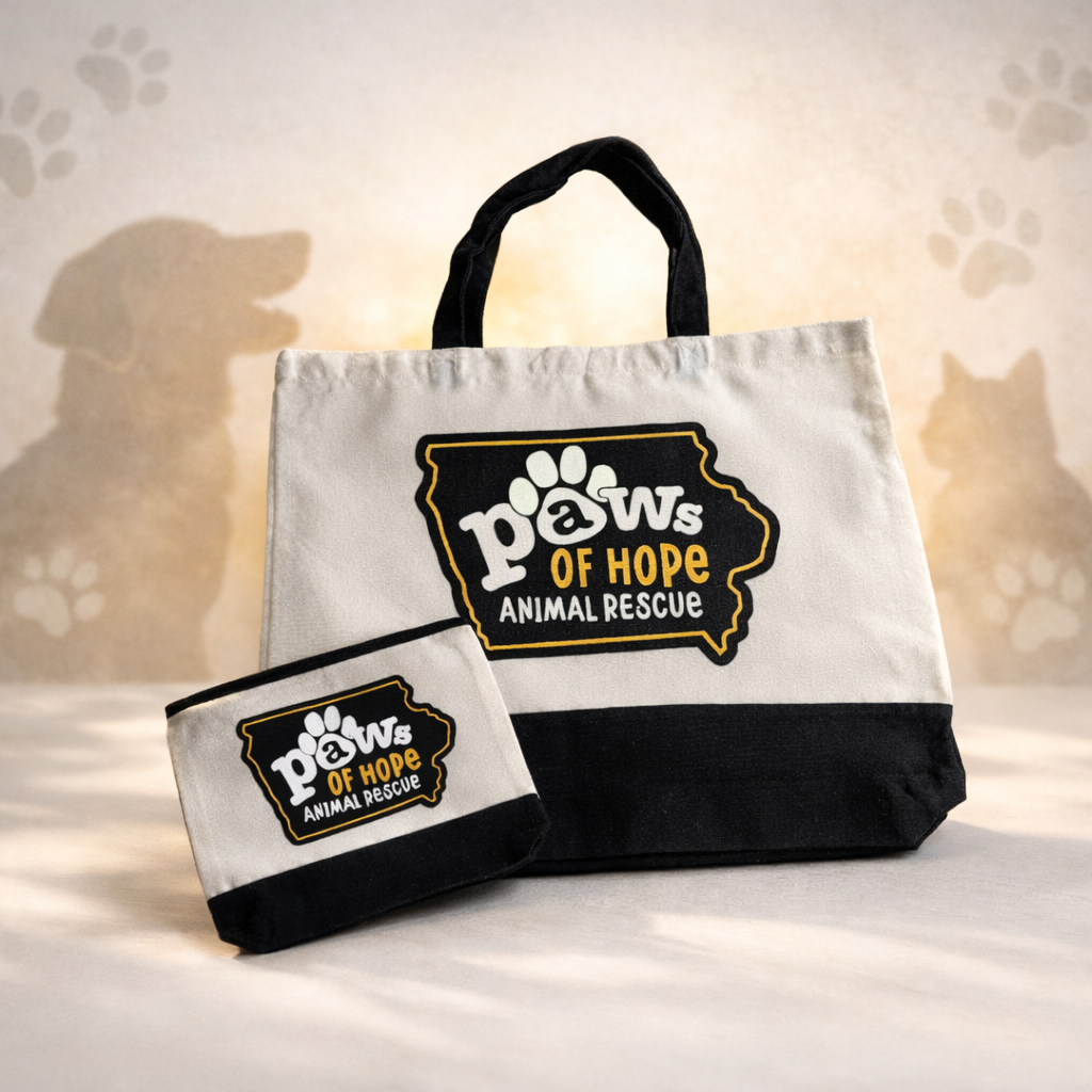 Black And White Tote With Matching Accessory Bag