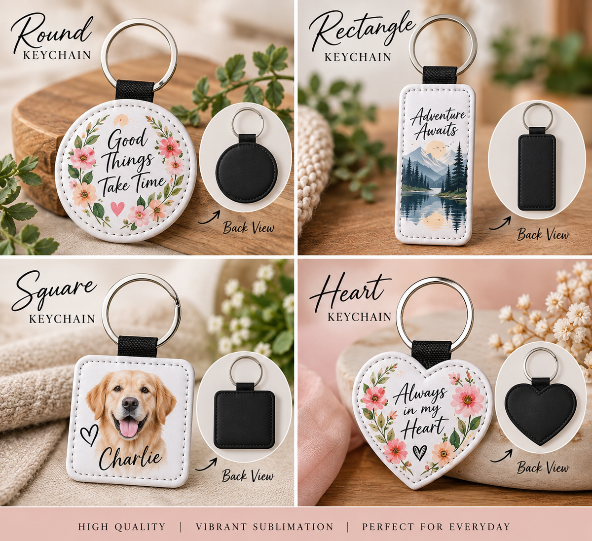Custom Leatherette KeyChains