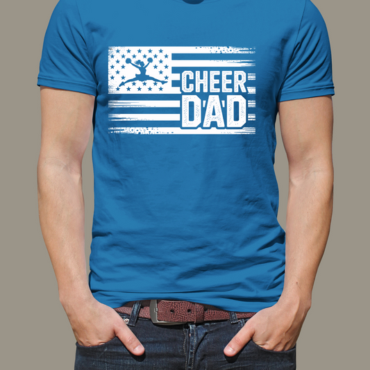 Cheer Dad American Flag