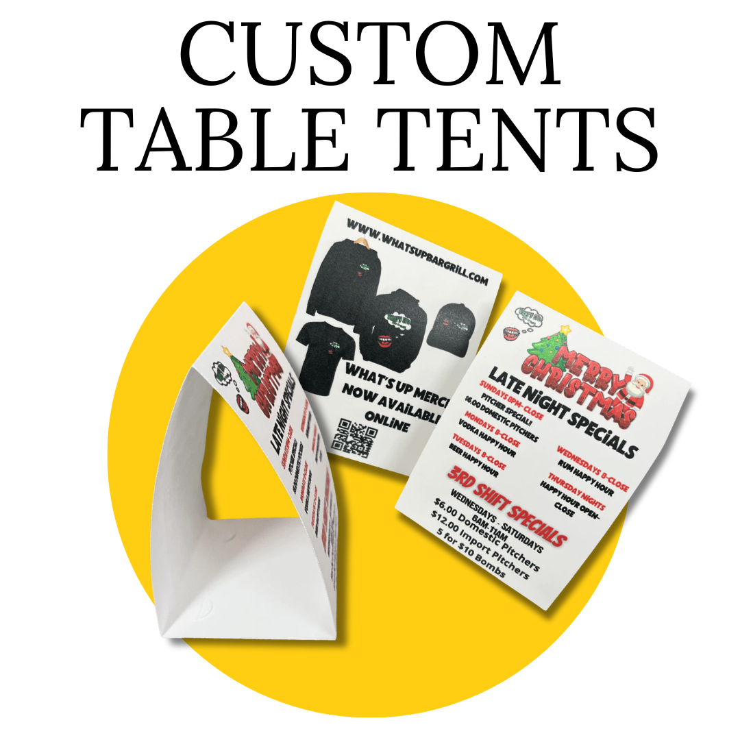 Table Tent Customizable Double Sided Table Tents – Color Custom Prints