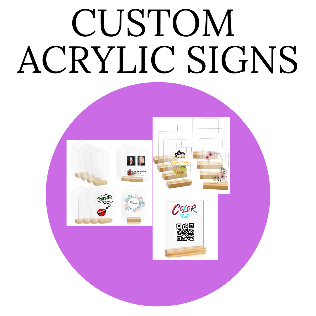 Custom Colorcore Signs Custom Acrylic Signs (5x7) – Color Custom Prints