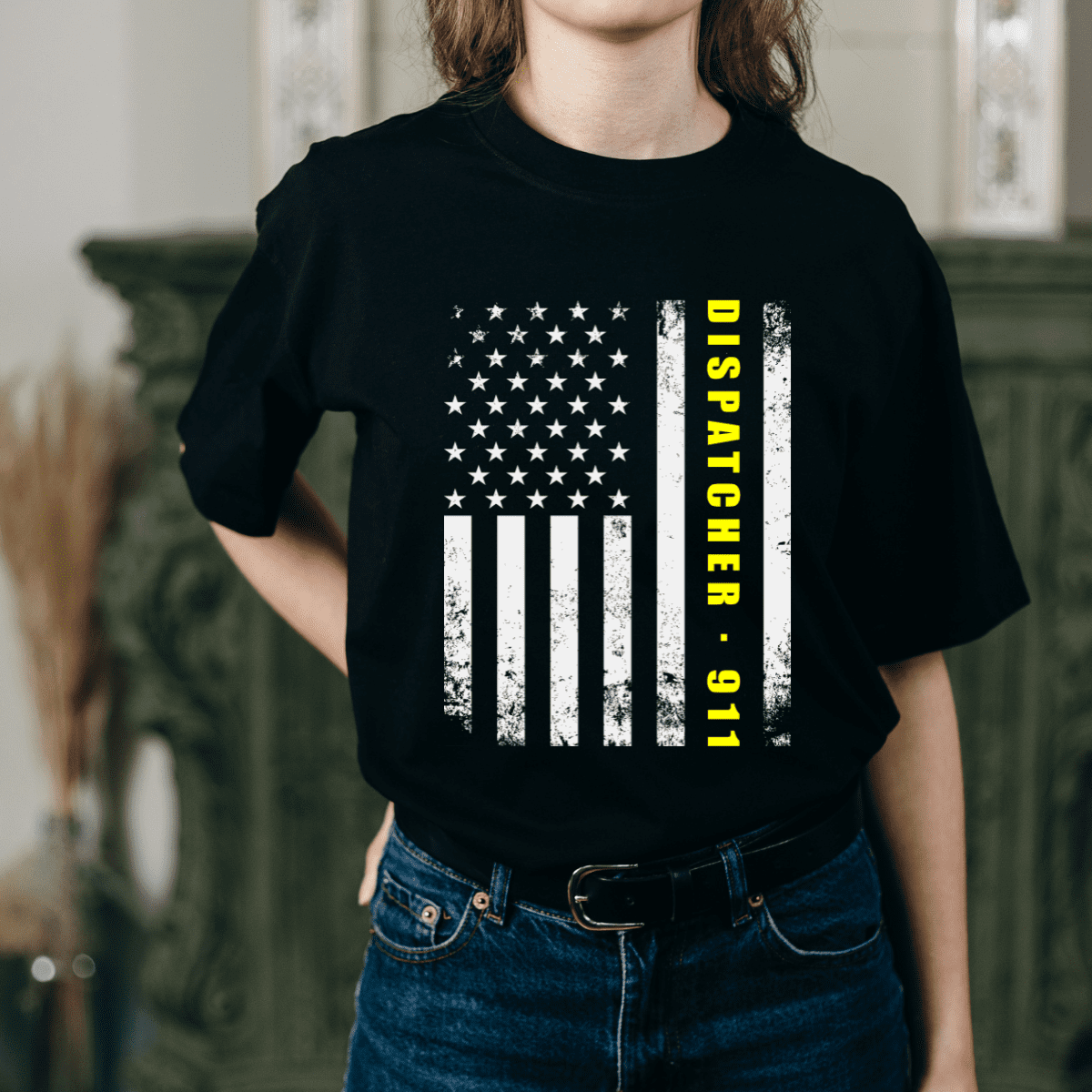 Dispatch Games Color Patch Dispatch 911 Distressed Flag – Color Custom Prints
