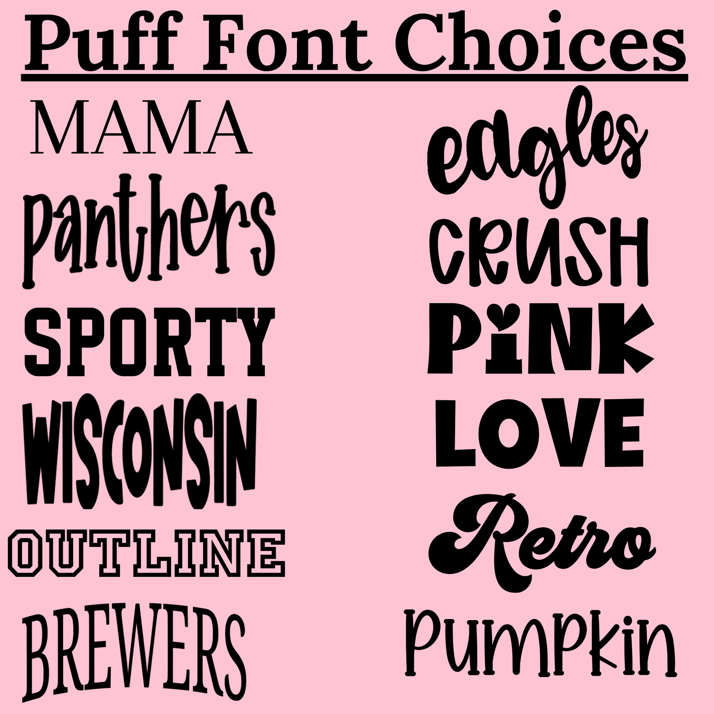 Custom Puff Apparel