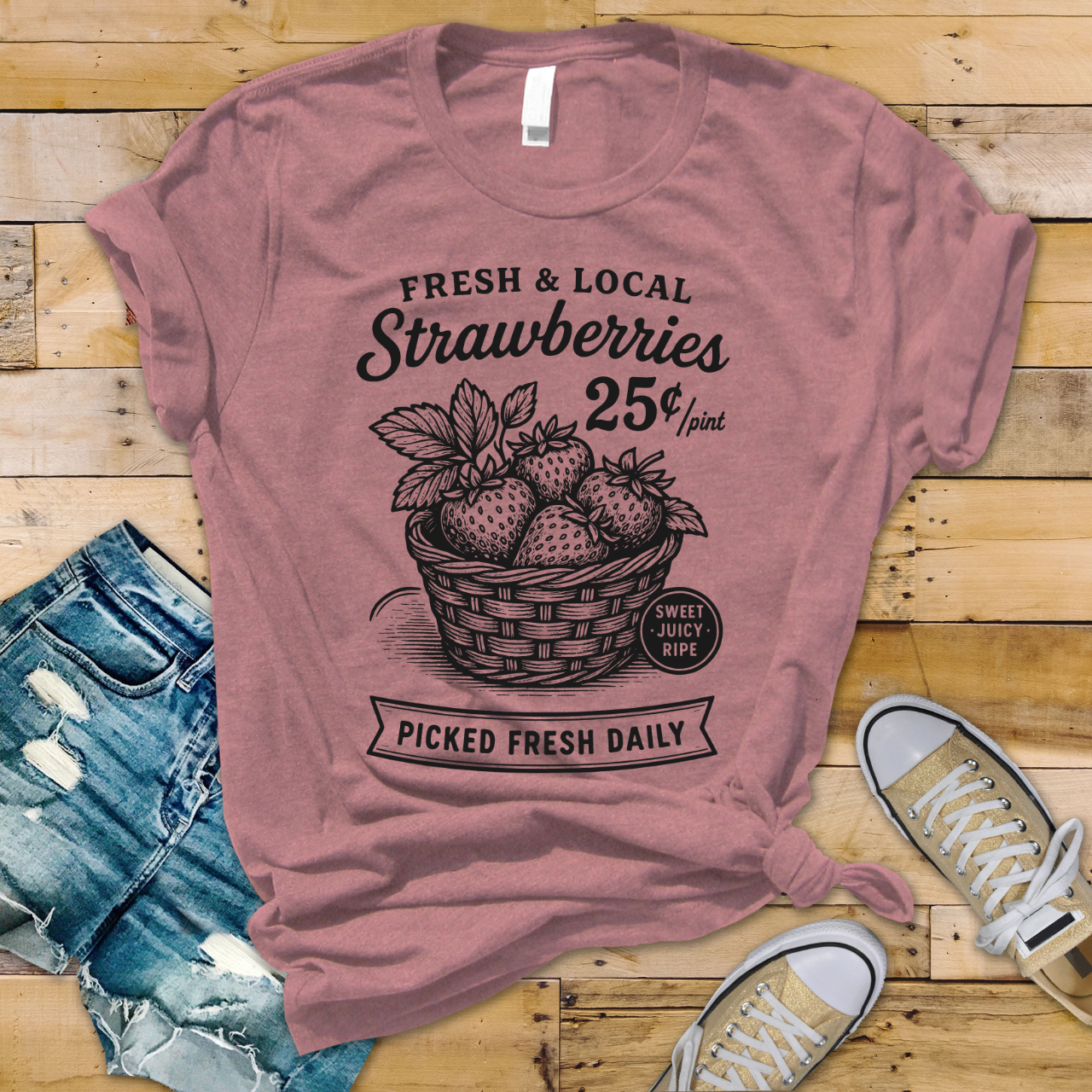 Fresh And Local Strawberries (Vintage)