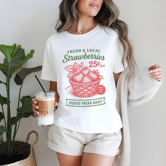 Fresh And Local Strawberries (Vintage)