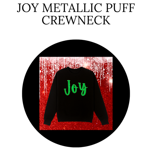 Joy Metallic Puff Crewneck Sweatshirt
