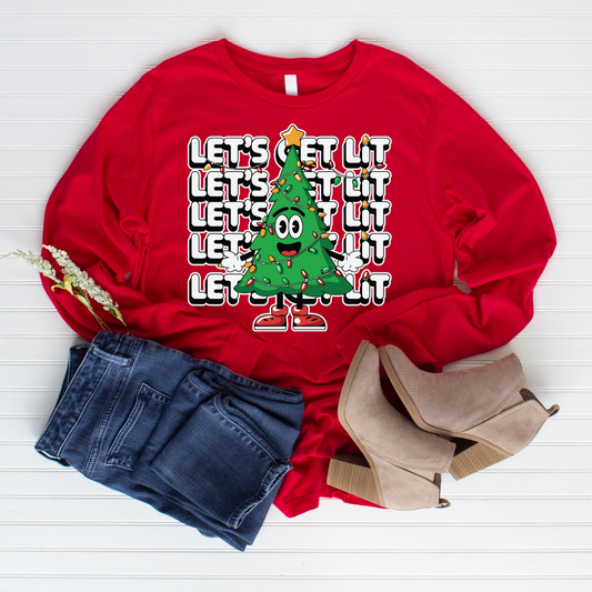 Let's Get Lit Retro Christmas Tree