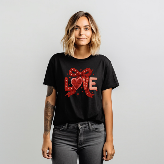 Love Faux Crochet Bow