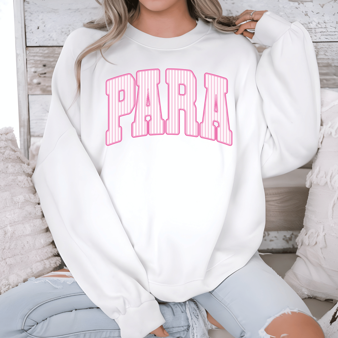 Para Pink And White Striped