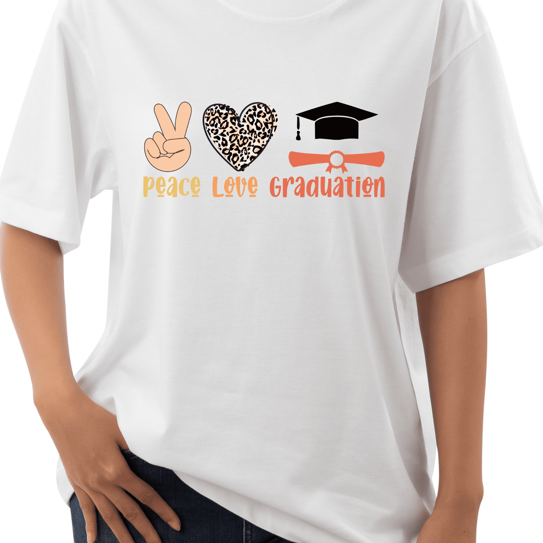 Peace Sign Graduation Peace Love Graduation – Color Custom Prints
