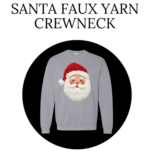 Santa Faux Yarn Crewneck Sweatshirt