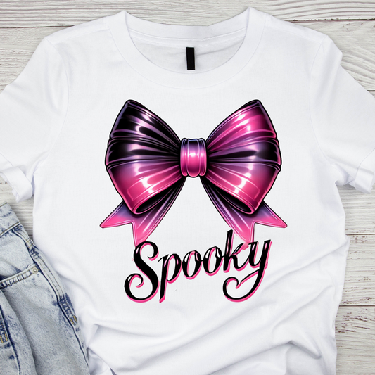 Spooky Pink And Black Bow