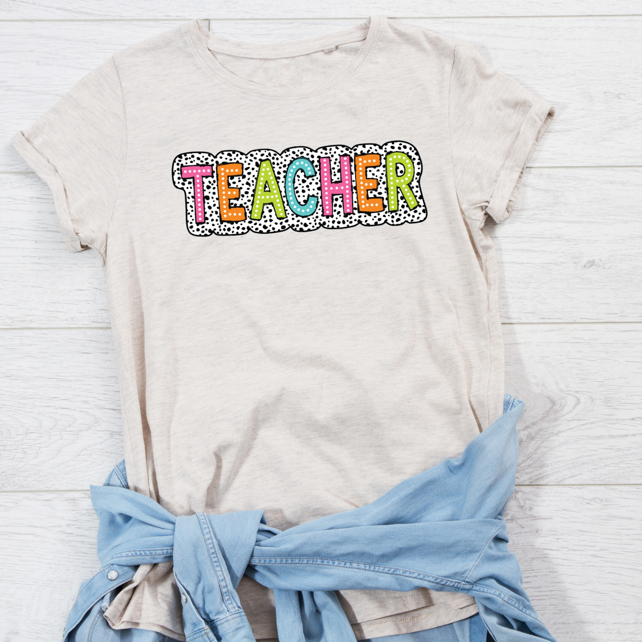 Teacher Dalmation Bright Font