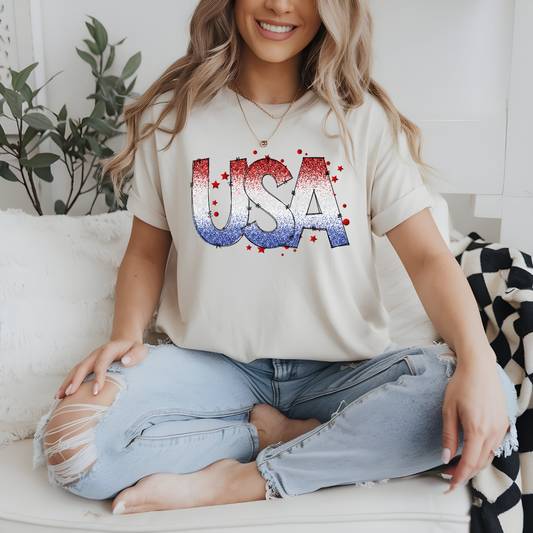 USA Faux Glitter