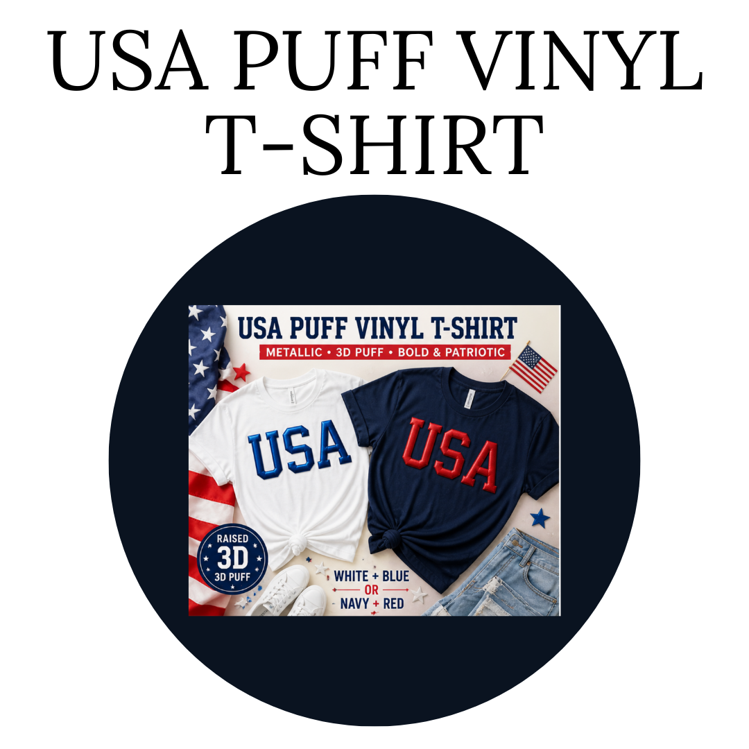 USA Puff Vinyl T-Shirt