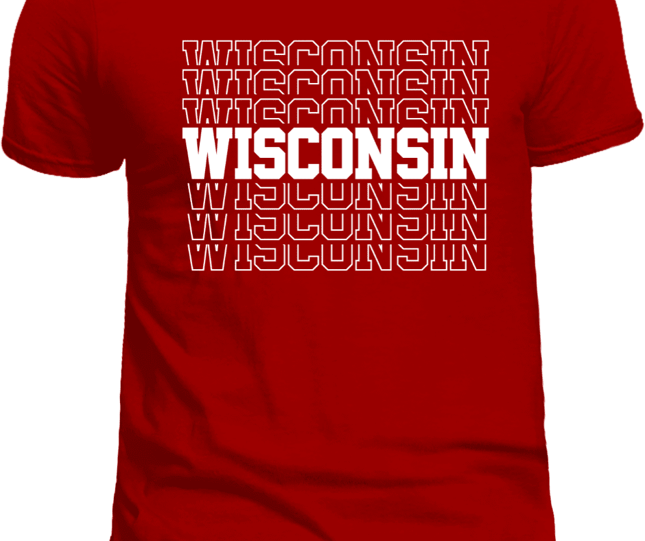 Wisconsin Mirrored Font – Color Custom Prints